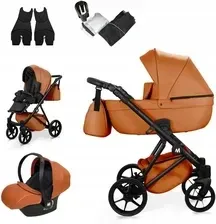 Дитяча коляска Mommo Harmony 3w1 Wielofunkcyjny Orange Eko Skóra Київ