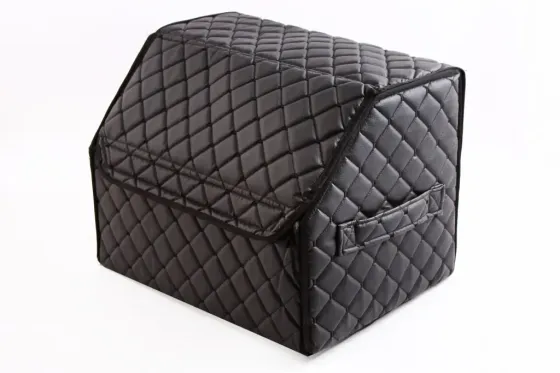 Сумка в багажник на липучках кожзам 40*30*30 см АвтоКомфорт черный Винница