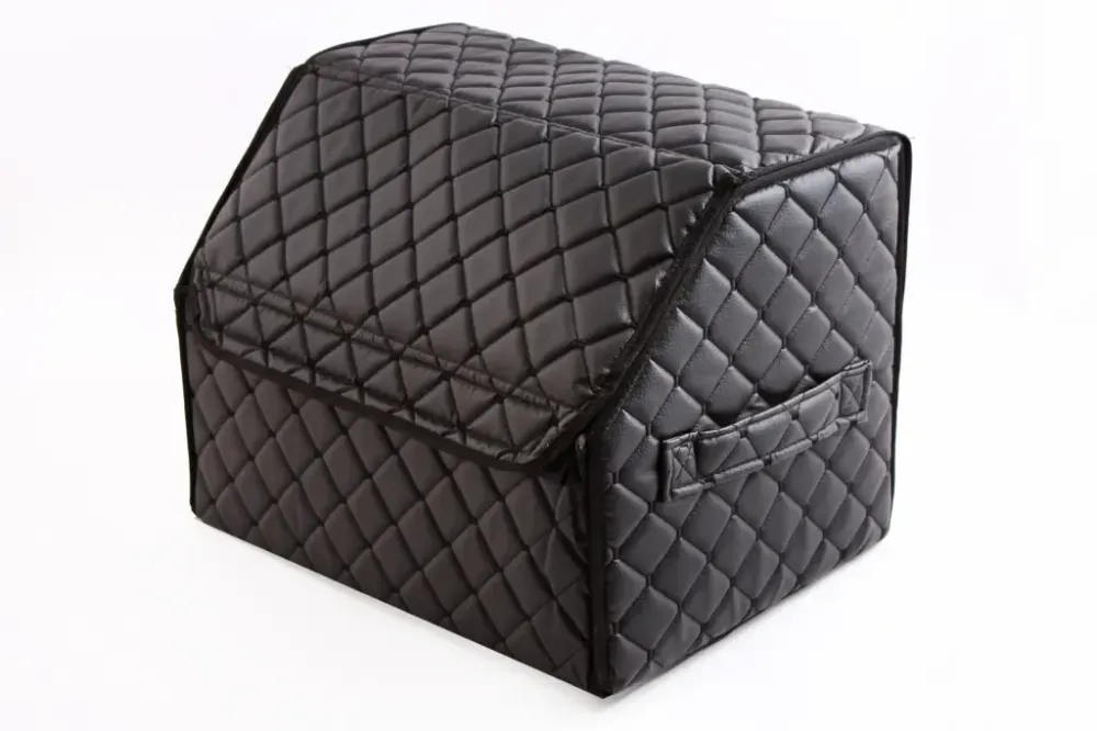 Сумка в багажник на липучках кожзам 40*30*30 см АвтоКомфорт черный Винница - изображение 1