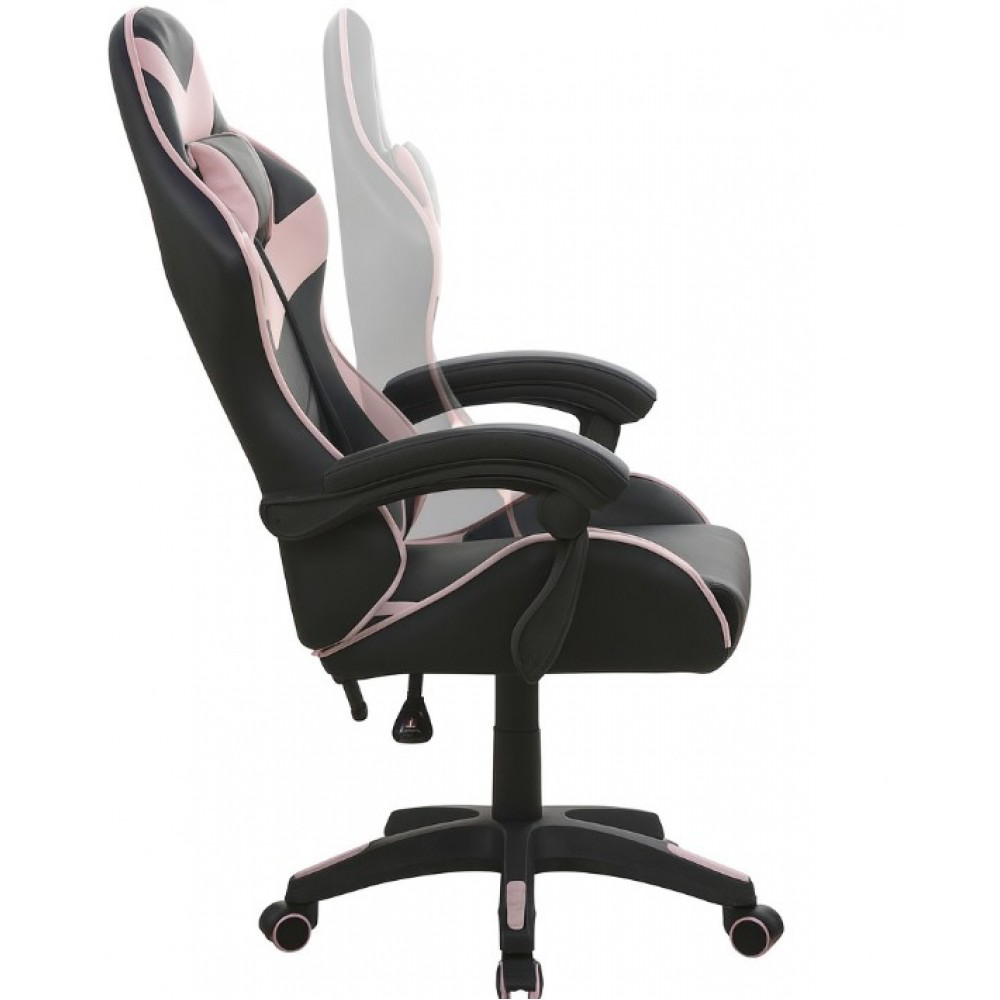 Крісло геймерське комп'ютерне ігрове Bonro BN-810 екошкіра для комп'ютера Рожевий Київ - фото 7