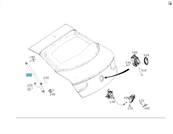 Mercedes-Benz  A2928900400 Привід амортизатор кришки багажника праворуч GLE Coupe C292 Одесса