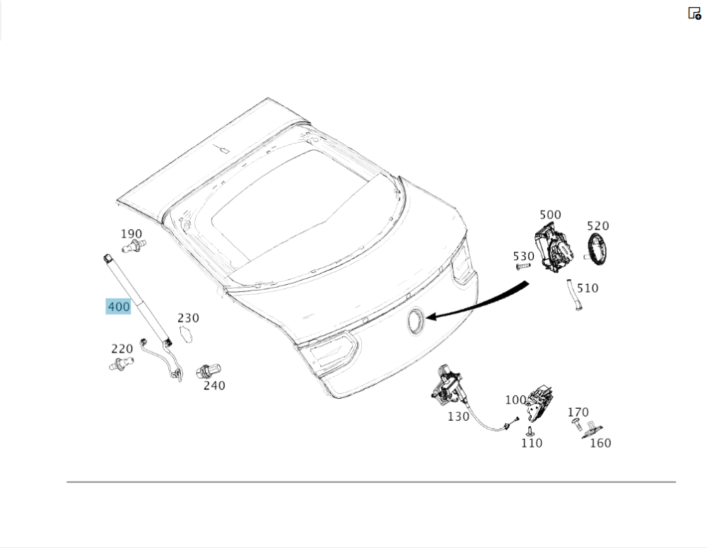 Mercedes-Benz  A2928900400 Привід амортизатор кришки багажника праворуч GLE Coupe C292 Одесса - изображение 2