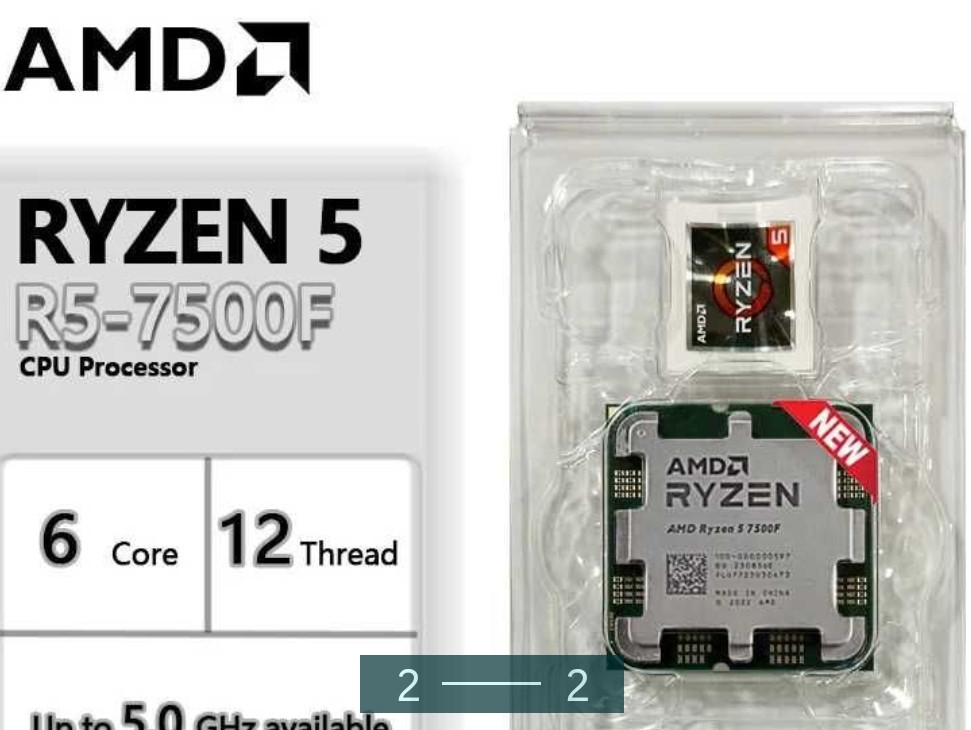 Процесор 6 ядер AM5-AMD Ryzen 5 7500F. Київ - фото 1