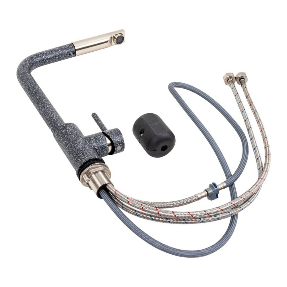 VALESO Кухонний змішувач з висувною лійкою VALESO Q411B Графіт Коломыя - изображение 2