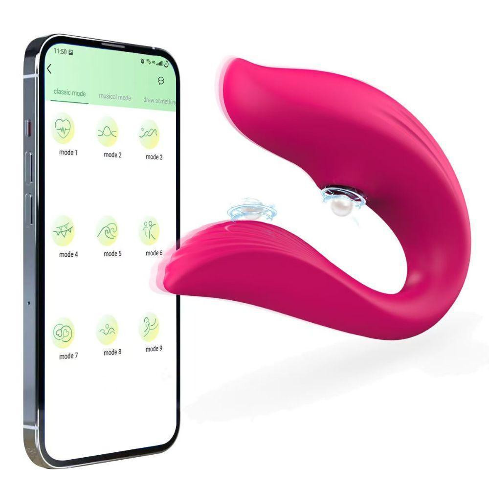 Смарт вибратор для двух Vibrator - pink - app control Sex Aura Киев - изображение 2