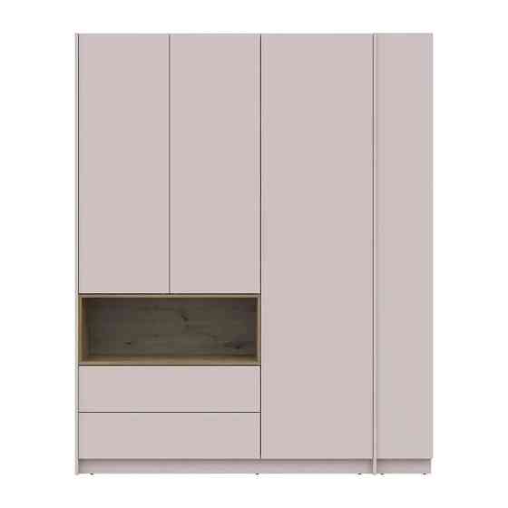 Шкаф для одежды с нишей и этажеркой Doros Дейл Кашемир/Дуб Артизан 3 ДСП 178х52х220 DRS-011726 (44900338) Днепр