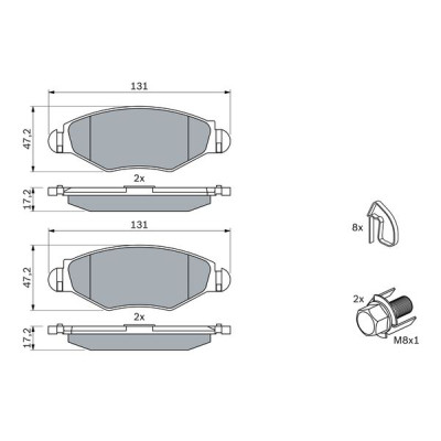 Гальмівні колодки Bosch 0 986 494 039 Вінниця - фото 5