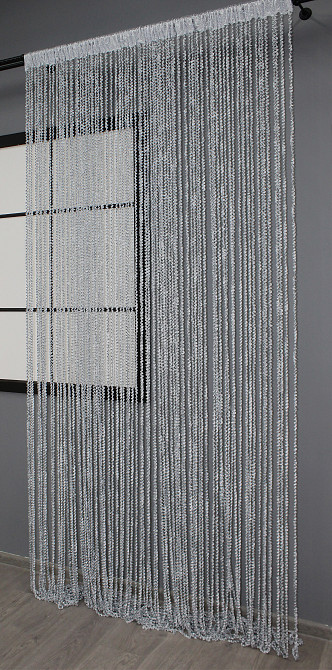 Шторы-нити спираль с люрексом Серый 300х300см 1 шт (61-022) Киев - изображение 4