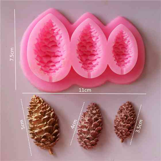 Молд силиконовый Шишки 75 на 110 мм розовый Киев