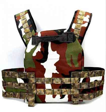 Плитоноска тактическая жилет со стропами Molle под плиты 25х30см (Камуфляж) Винница