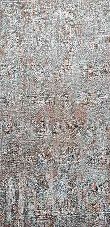 Шпалери вінілові на флізеліні Marburg Aura метрові під штукатурку під бетон бірюзові з коричневим Київ