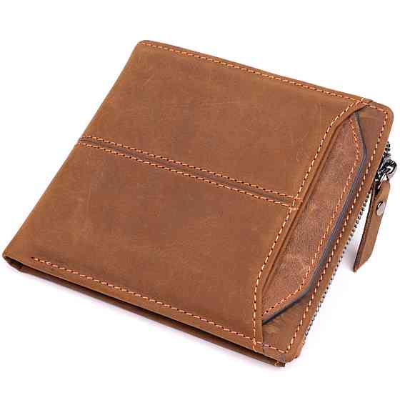 Практичный кошелек для мужчин из натуральной кожи 22856 Vintage Коричневый Киев