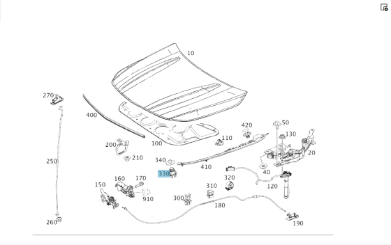 Mercedes-Benz  A0019981440 Упорний буфер на передній панелі настановки GLC Coupe C253 GLC X253 CLA Shooting Brake X117 Одеса