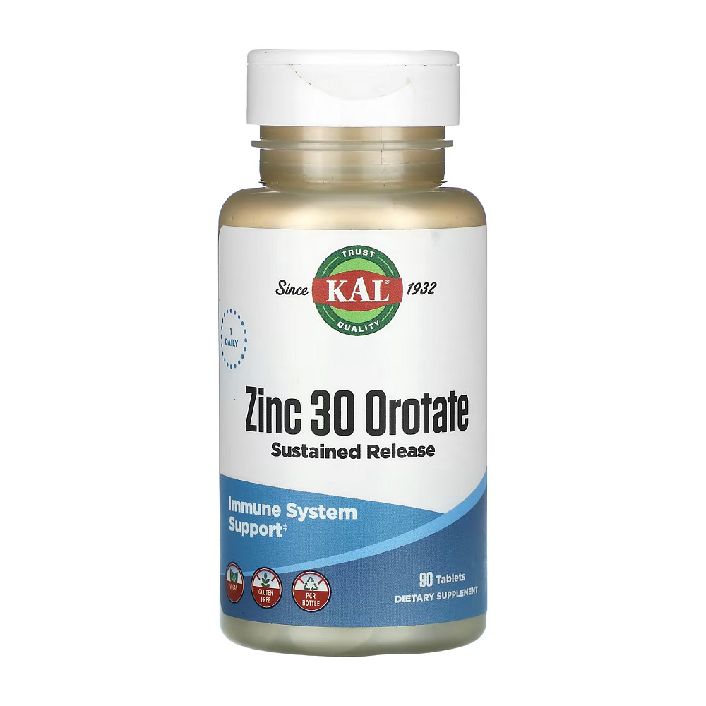 Zinc 30 Orotate Sustained Release - 90 tabs Луцк - изображение 1