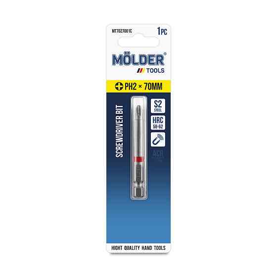 Біта Molder PH2x70мм 1шт (кольорове маркування) Львів