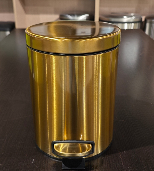 Відро для сміття з плавним закриттям кругле Mixxus Ellipse-TC0205 Brushed Gold 5л (колір матове золото) (MI8400)   ( 27406 ) Харків - фото 4