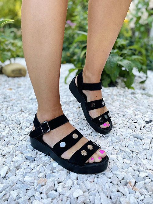 VIKTTORIO БосонІжки жіночі VIKTTORIO Сахара чорні (літо, замша натуральна) (3771) лише 38р. Коломия - фото 8