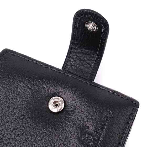 Кошелек для мужчин удобного размера из натуральной кожи ST Leather 22461 Черный Киев
