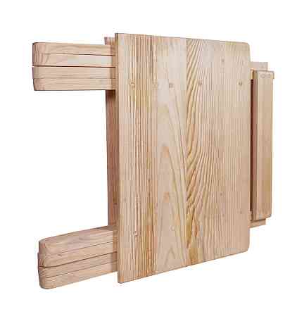 Стіл дерев'яний компактний з натурального дерева (ялина), розкладний столик для дому та саду Кам'янець-Подільський