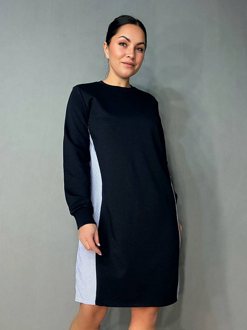 Сукня жіноча KEYYMOD 34091 комбінована з сорочкою оверсайз міді темно-синя, темно-синій, S Київ - фото 19