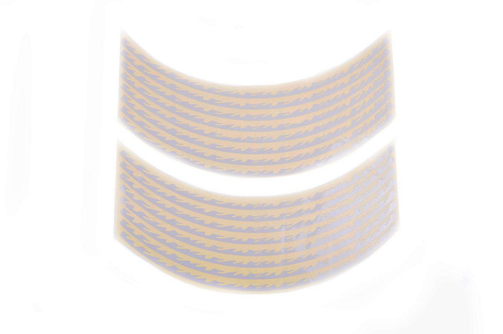 Наклейка на колесо 17 декор (16шт, серебристая) (#6065) Мукачево - изображение 1