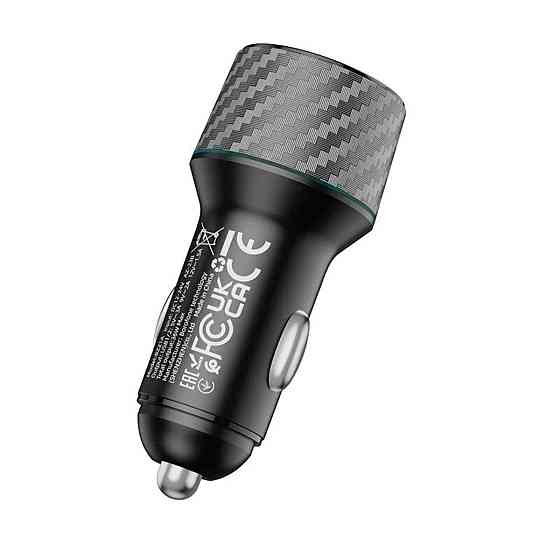 Автомобільний зарядний пристрій BOROFONE BZ21A Brilliant 36W dual port QC3.0 car charger, колір чорний BZ21AB Одеса