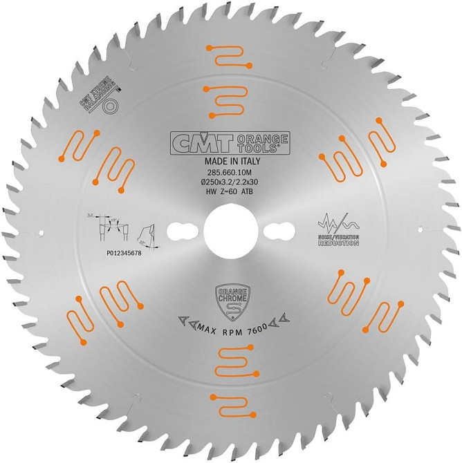 Пильний диск по дереву CMT 250x30x60z K3.2/2.2 (285.660.10M) Одесса - изображение 1