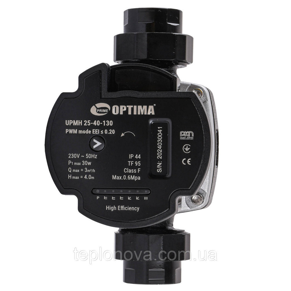 Насос циркуляційний енергоощадний Optima PRIME UPMH 25-40AUTO 130 мм + гайки Чернівці - фото 2