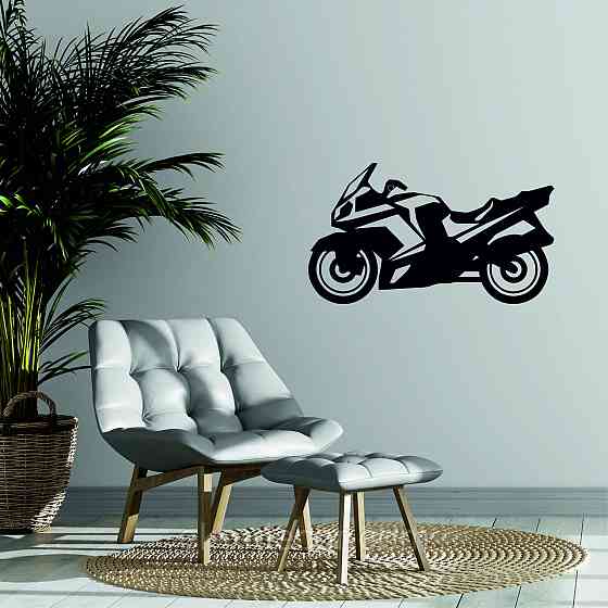 Декоративное настенное Панно «Мотоцыкл» Декор на стену 70*40 см, Черный Киев