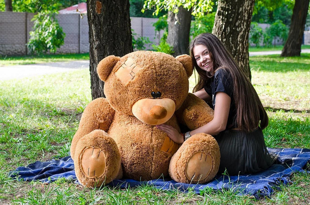 Плюшевий ведмедик М'яка іграшка Потап 180 см Коричневий Тернопіль - фото 1
