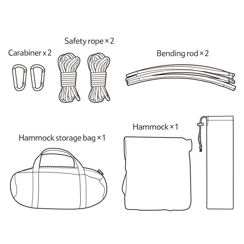 Гамак з дугами без перекидання Naturehike NH22DC008, темно-синій Київ - фото 4