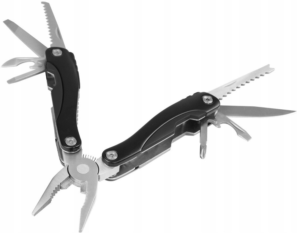 Багатофункціональний Складаний Ніж - Мультитул 9в1 з чохлом Mil-Tec від Sturm "Kombi Tool" (15402002) Black Нововолинськ - фото 3