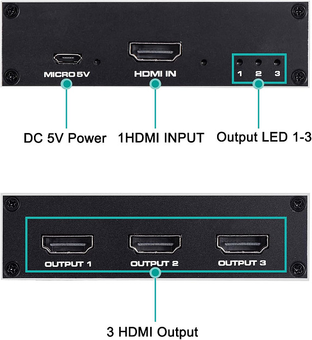 Сплітер HDMI 3 * 1 4K 60Hz 3D Луцк - изображение 2