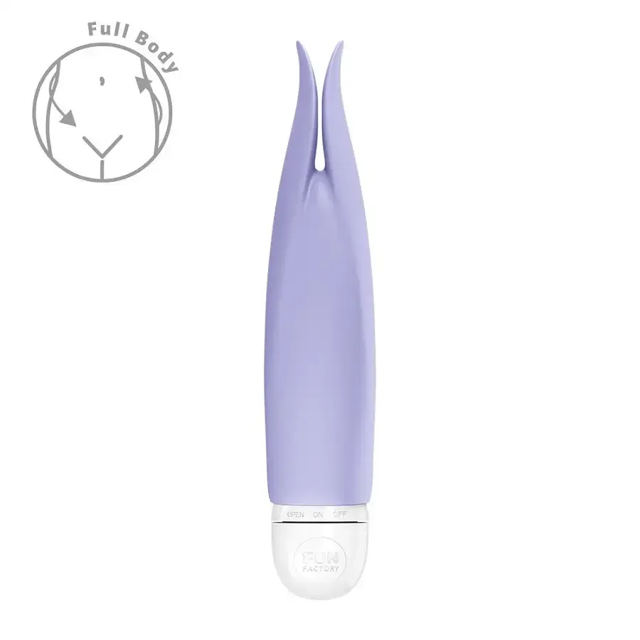 Вібратор з пелюстками Fun Factory VOLITA purple, компактний, дуже тихий, на батарейках Львів - фото 4