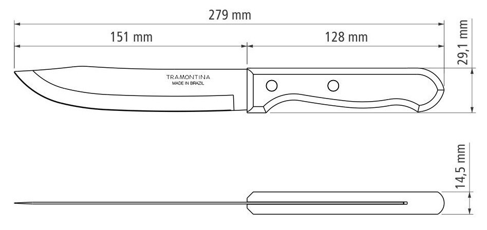 Ніж кухарський Tramontina Dynamic, 152 мм (6188675) Київ - фото 2