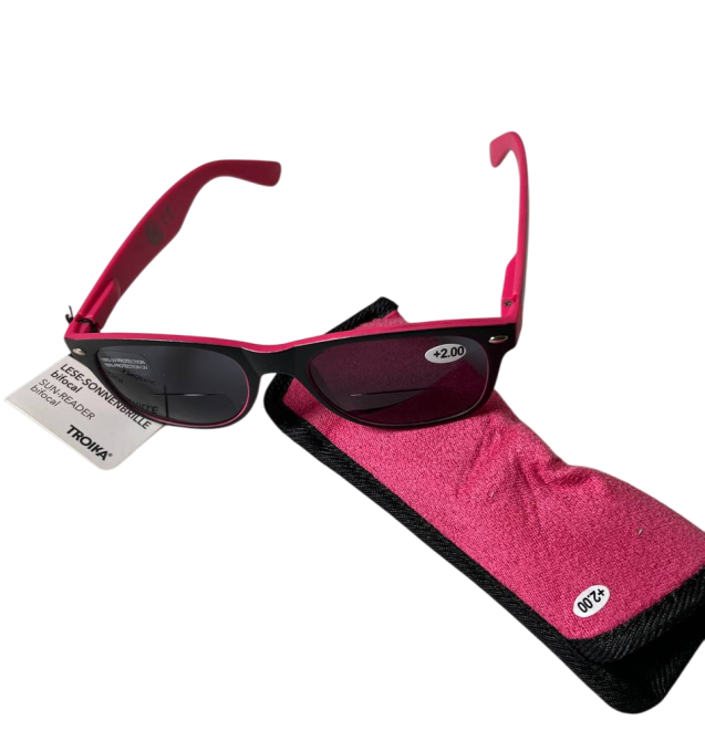 Сонцезахисні окуляри рожеві Troika +2.00 Dpt; Рівне - фото 1