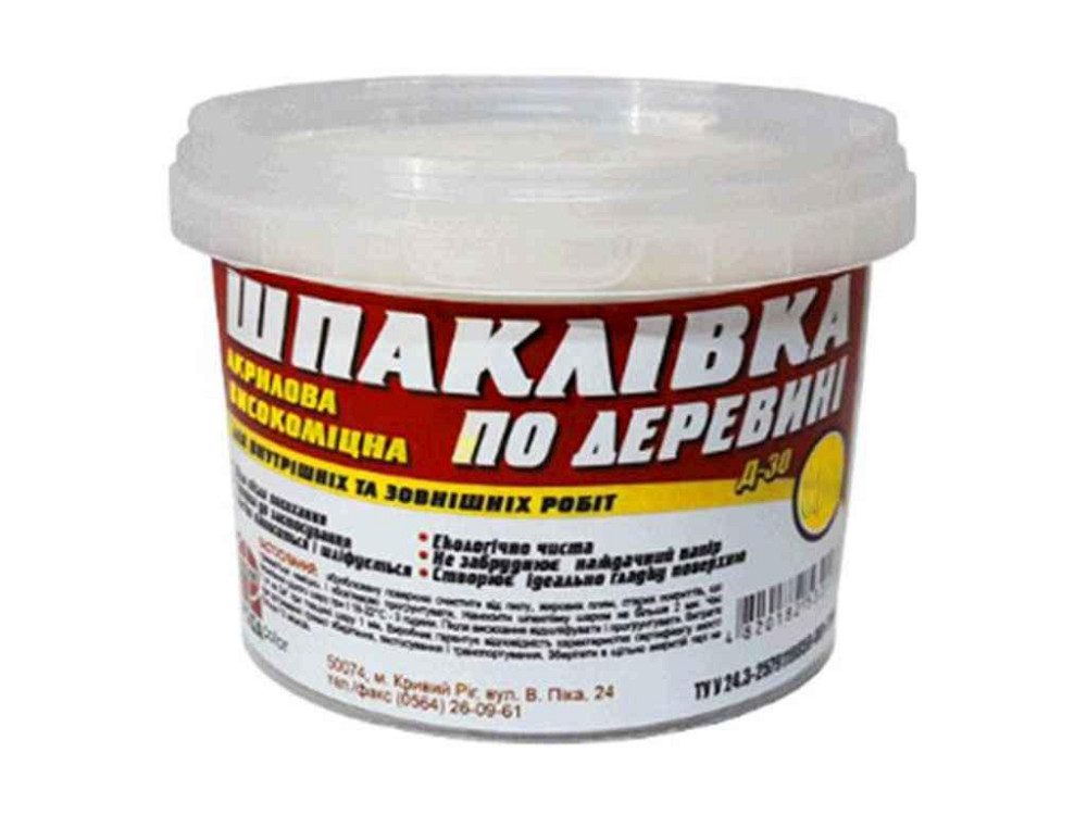 Шпатлевка по дереву акриловая 1,5кг ТМ РОДАCOLOR Solmir Киев - изображение 1