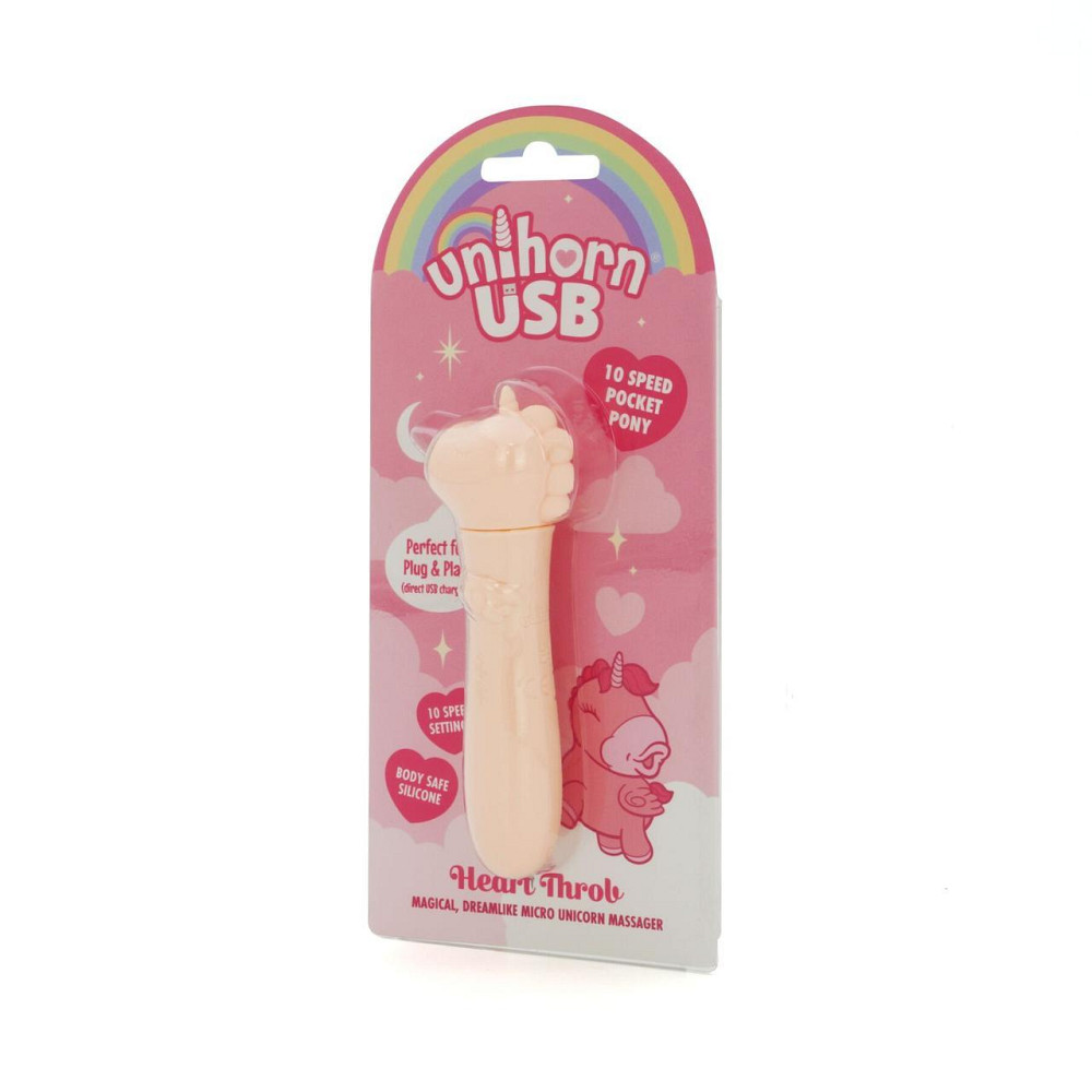 Вібратор-єдиноріжка Unihorn USB Bullet – Heart Throb, віброкуля, USB-зарядка, 10 режимів Sex Aura Київ - фото 3