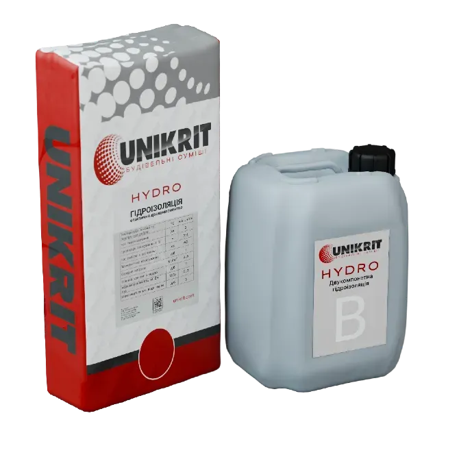 Гидроизоляция 2 компонента (18 кг + 5 кг) Unikrit Hydro 2K Харьков - изображение 1
