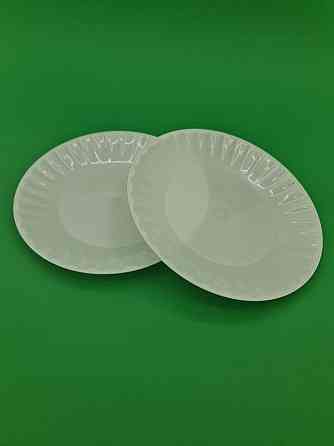 Одноразова тарілка склоподібна діаметр 205 мм біла (10 шт.) Харків