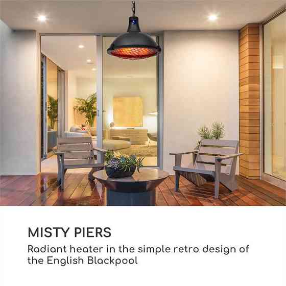 Інфрачервоний нагрівач Blackpool Heat IP44 2100 W з дистанційним керуванням (Німеччина, читати опис) Рівне