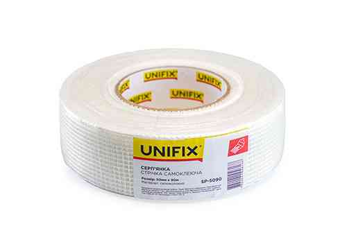Лента стекловолоконная серпянка 50мм*90м UNIFIX Ровно