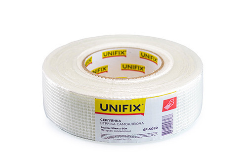 Стрічка скловолоконна серп'янка 50 мм*90 м UNIFIX Рівне - фото 1