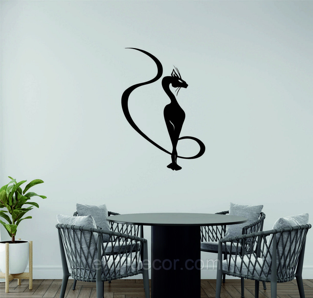 Декоративное настенное 3D Панно «Кот» Декор на стену с объемом 70*47 см, Черный Киев - изображение 5