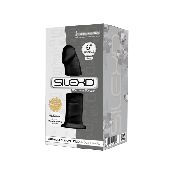 Фалоімітатор SilexD Robby Black (MODEL 2 size 6in), двошаровий, силікон + Silexpan, діаметр 3,5см Sex Aura Київ