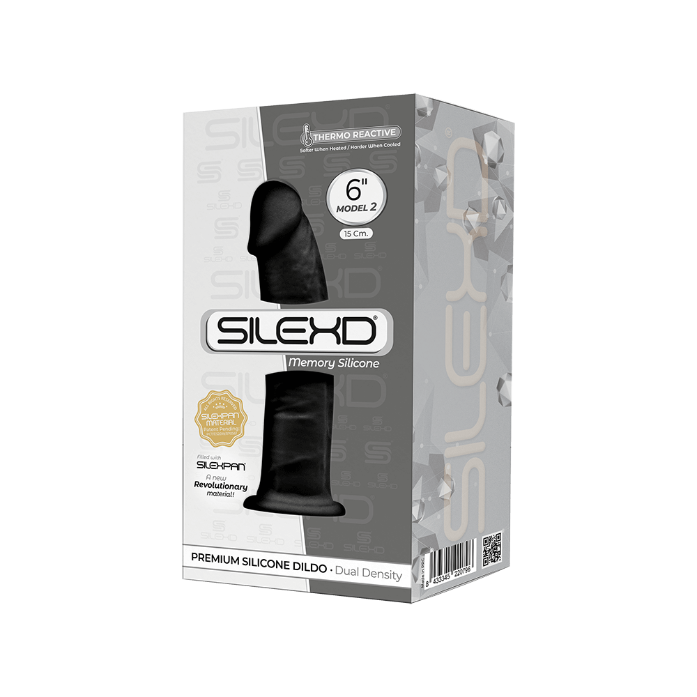 Фалоімітатор SilexD Robby Black (MODEL 2 size 6in), двошаровий, силікон + Silexpan, діаметр 3,5см Sex Aura Київ - фото 3