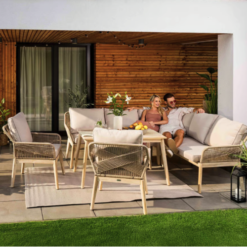 Набір садових меблів зі столом і кріслами для дому, саду, дачі, комфортна зона відпочинку Di Volio Albenga бежевий Київ - фото 9