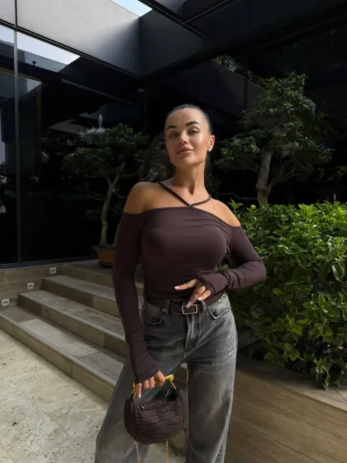 Жіночий лонгслів з відкритими плечима Одеса - фото 10