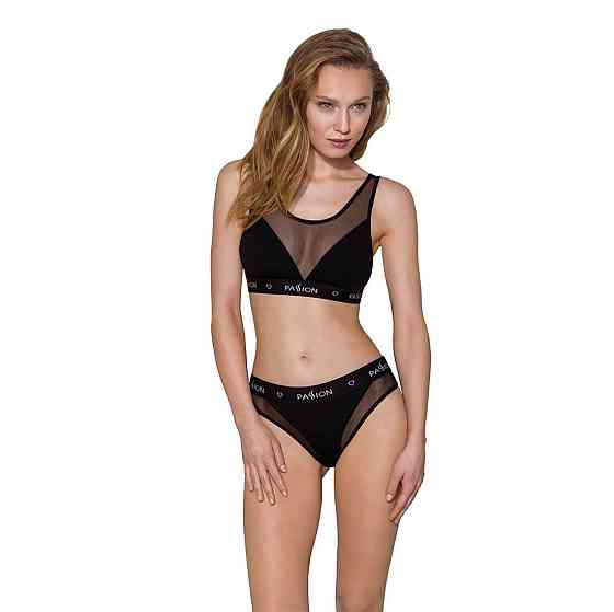 Трусики з прозорою вставкою Passion PS002 PANTIES XL, black Sex Aura Київ