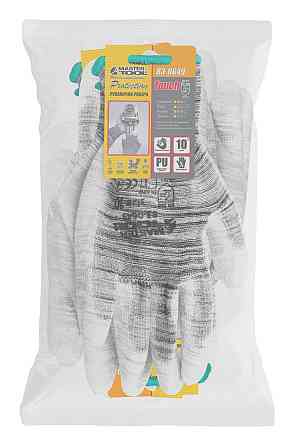 MASTERTOOL Рукавички безшовні трикотажні MASTERTOOL з поліуретановим покриттям долоні 10" 25-26 Коломия